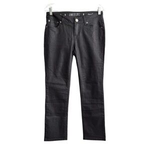 Jennifer Lopez Straight Leg Jeans Coated Snake Print Black Size 6P